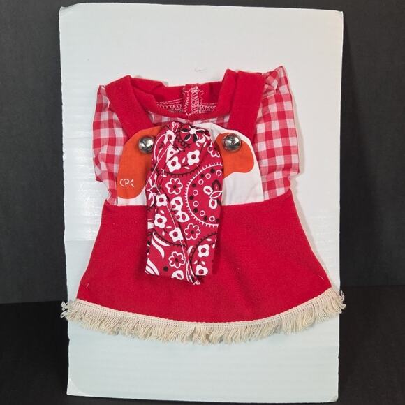 Cabbage Patch Kids Cowgirl Outfit Deluxe Fashions 28555 Red Gingham CPK Hasbro - Picture 7 of 7